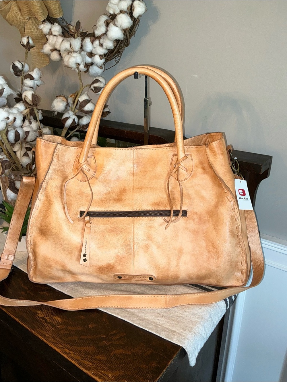 Bed Stu Tan Leather Tote Bag - Picture 2 of 16